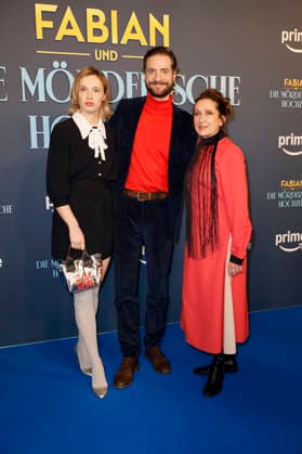 Marta Kizyma, Fridolin Sandmeyer und Barbara Philipp bei der Premiere des Amazon Prime Video-Films Fabian und die mörderische Hochzeit im Cinenova. Köln, 30.01.2026