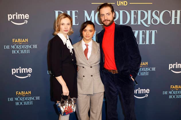 Marta Kizyma, Taneshia Abt und Fridolin Sandmeyer bei der Premiere des Amazon Prime Video-Films Fabian und die mörderische Hochzeit im Cinenova. Köln, 30.01.2026
