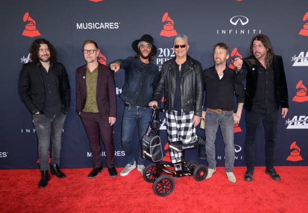 MusiCares 2026 Person of the Year Gala - Los Angeles, USA LOS ANGELES, USA. January 30, 2026: Ilan Rubin, Nate Mendel, Rami Jaffee, Pat Smear, Chris Shiflett & Dave Grohl of Foo Fighters at the MusiCares 2026 Person of the Year Gala. Los Angeles CA USA  Copyright: xPaulxSmith Featureflashx