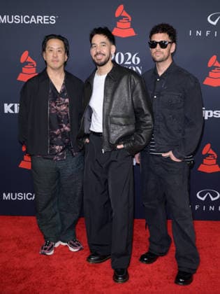 MusiCares 2026 Person of the Year Gala - Los Angeles, USA LOS ANGELES, USA. January 30, 2026: Joe Hahn, Mike Shinoda, Colin Brittain of Linkin Park at the MusiCares 2026 Person of the Year Gala. Los Angeles CA USA  Copyright: xPaulxSmith Featureflashx