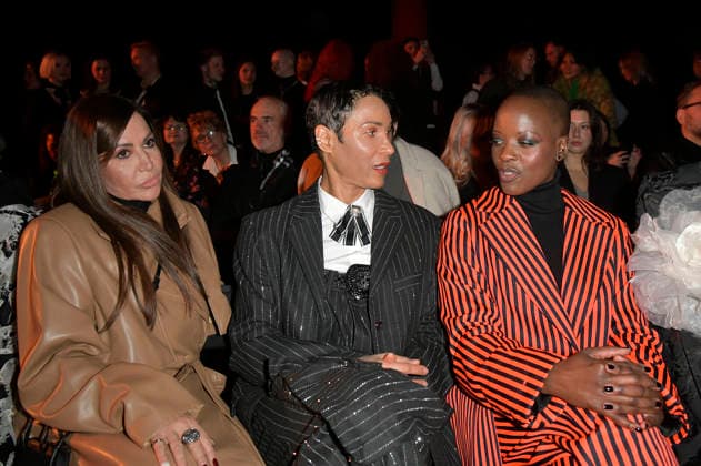 Simone Thomalla, Annabelle Mandeng und Florence Kasumba bei der Kilian Kerner Fashion Show auf der Berlin Fashion Week A W 2026 im NLND Neuland Berlin. Berlin, 30.01.2026