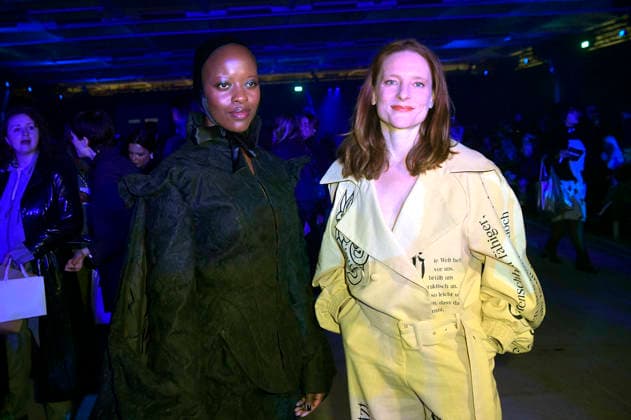Florence Kasumba und Anne Ratte-Polle bei der Danny Reinke Fashion Show auf der Berlin Fashion Week A W 2026 im NLND Neuland Berlin. Berlin, 30.01.2026