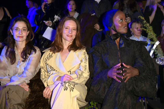 Anne Werner, Anne Ratte-Polle und Florence Kasumba bei der Danny Reinke Fashion Show auf der Berlin Fashion Week A W 2026 im NLND Neuland Berlin. Berlin, 30.01.2026