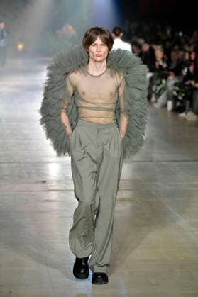 Model bei der Danny Reinke Fashion Show auf der Berlin Fashion Week A W 2026 im NLND Neuland Berlin. Berlin, 30.01.2026