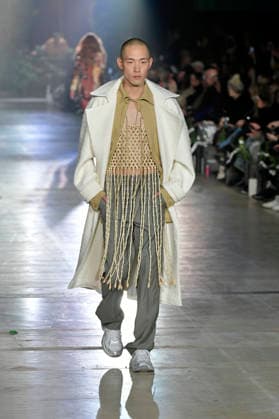 Model bei der Danny Reinke Fashion Show auf der Berlin Fashion Week A W 2026 im NLND Neuland Berlin. Berlin, 30.01.2026