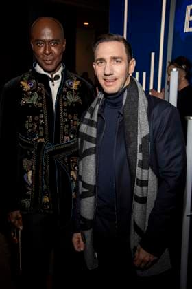 Bruce Darnell und Marcel Remus zu Gast auf dem roten Teppich bei der Marc Cain Fashion Show Echo of now im Funkhaus Berlin am 30.01.2028 Berlin Deutschland