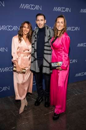 Monika Sozanska, Marcel Remus und Denise Schindler zu Gast auf dem roten Teppich bei der Marc Cain Fashion Show Echo of now im Funkhaus Berlin am 30.01.2028 Berlin Deutschland