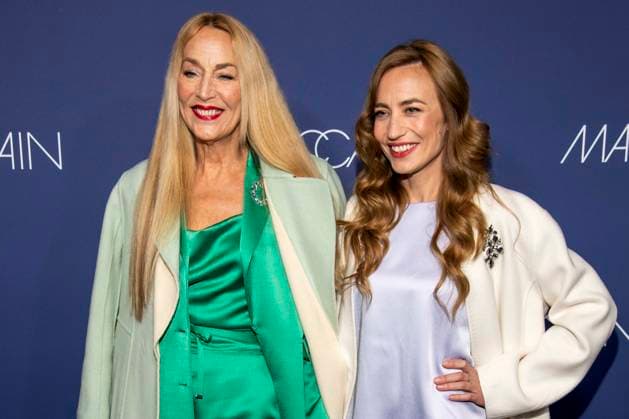 Jerry Hall und Elizabeth Jagger zu Gast auf dem roten Teppich bei der Marc Cain Fashion Show Echo of now im Funkhaus Berlin am 30.01.2028 Berlin Deutschland
