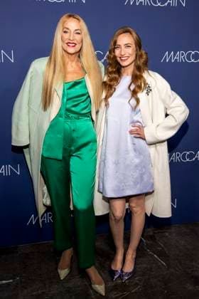 Jerry Hall und Elizabeth Jagger zu Gast auf dem roten Teppich bei der Marc Cain Fashion Show Echo of now im Funkhaus Berlin am 30.01.2028 Berlin Deutschland
