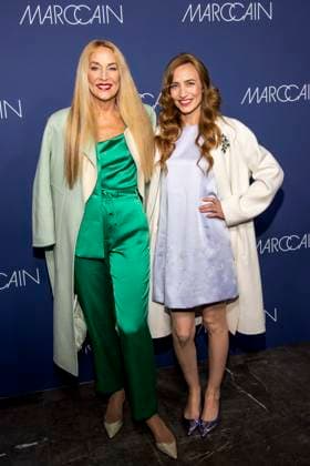 Jerry Hall und Elizabeth Jagger zu Gast auf dem roten Teppich bei der Marc Cain Fashion Show Echo of now im Funkhaus Berlin am 30.01.2028 Berlin Deutschland