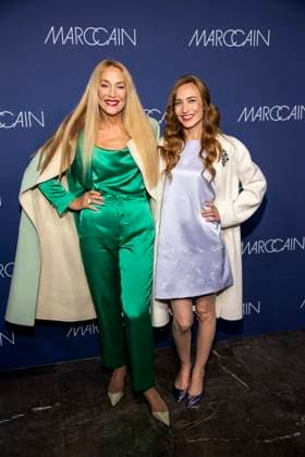 Jerry Hall und Elizabeth Jagger zu Gast auf dem roten Teppich bei der Marc Cain Fashion Show Echo of now im Funkhaus Berlin am 30.01.2028 Berlin Deutschland
