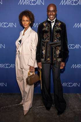 Dennenesch Zoude und Bruce Darnell zu Gast auf dem roten Teppich bei der Marc Cain Fashion Show Echo of now im Funkhaus Berlin am 30.01.2028 Berlin Deutschland