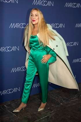Jerry Hall zu Gast auf dem roten Teppich bei der Marc Cain Fashion Show Echo of now im Funkhaus Berlin am 30.01.2028 Berlin Deutschland