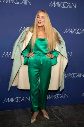 Jerry Hall zu Gast auf dem roten Teppich bei der Marc Cain Fashion Show Echo of now im Funkhaus Berlin am 30.01.2028 Berlin Deutschland