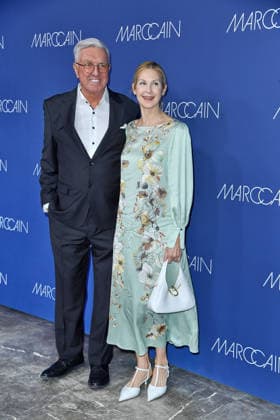Helmut Schlotterer und Kelly Rutherford bei der Marc Cain fashion show Echo Of Now im Funkhaus Berlin in Berlin am 30.01.2026