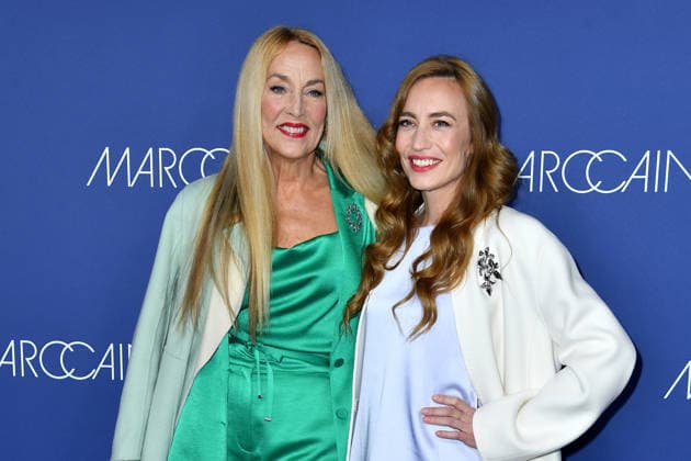 Jerry Hall und Elizabeth Jagger bei der Marc Cain fashion show Echo Of Now im Funkhaus Berlin in Berlin am 30.01.2026