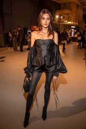 Celine Bethmann zu Gast bei Danny Reinke auf der Berlin Fashion Week Autumn Winter 2026 im NLND Berlin am 30.01.2026 Berlin Deutschland