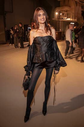 Celine Bethmann zu Gast bei Danny Reinke auf der Berlin Fashion Week Autumn Winter 2026 im NLND Berlin am 30.01.2026 Berlin Deutschland