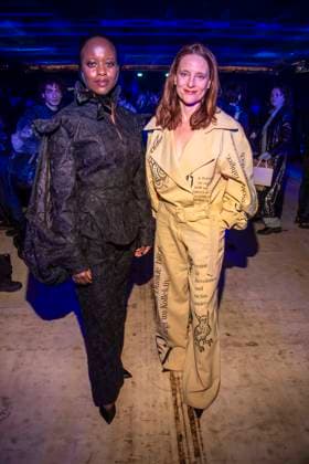 Florence Kasumba und Anne Ratte-Polle zu Gast bei Danny Reinke auf der Berlin Fashion Week Autumn Winter 2026 im NLND Berlin am 30.01.2026 Berlin Deutschland