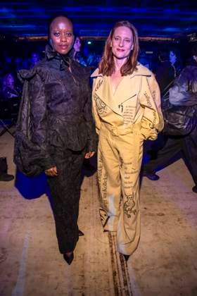 Florence Kasumba und Anne Ratte-Polle zu Gast bei Danny Reinke auf der Berlin Fashion Week Autumn Winter 2026 im NLND Berlin am 30.01.2026 Berlin Deutschland