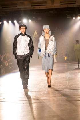Model auf dem Laufsteg Catwalk bei Danny Reinke auf der Berlin Fashion Week Autumn Winter 2026 im NLND Berlin am 30.01.2026 Berlin Deutschland