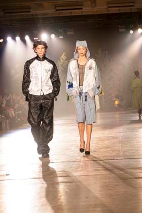 Model auf dem Laufsteg Catwalk bei Danny Reinke auf der Berlin Fashion Week Autumn Winter 2026 im NLND Berlin am 30.01.2026 Berlin Deutschland