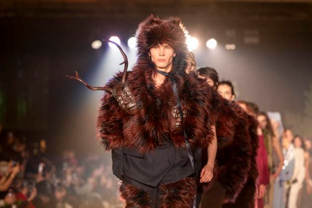 Model auf dem Laufsteg Catwalk bei Danny Reinke auf der Berlin Fashion Week Autumn Winter 2026 im NLND Berlin am 30.01.2026 Berlin Deutschland