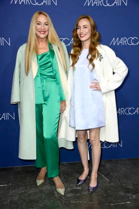 Jerry Hall und Elizabeth Jagger bei der Marc Cain Fashion Show ECHO of now auf der Berlin Fashion Week A W 2026 im Funkhaus Berlin. Berlin, 30.01.2026