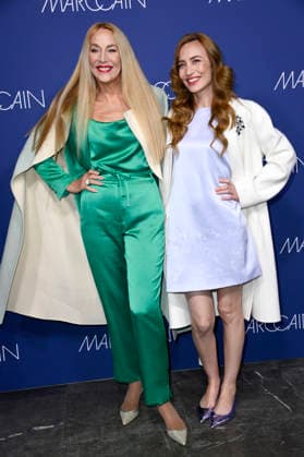 Jerry Hall und Elizabeth Jagger bei der Marc Cain Fashion Show ECHO of now auf der Berlin Fashion Week A W 2026 im Funkhaus Berlin. Berlin, 30.01.2026