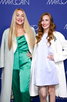 Jerry Hall und Elizabeth Jagger bei der Marc Cain Fashion Show ECHO of now auf der Berlin Fashion Week A W 2026 im Funkhaus Berlin. Berlin, 30.01.2026
