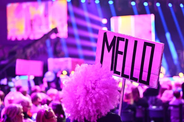 LINKÖPING, SWEDEN 20260131 Signs in the audience during Saturdays round 1 of Melodifestivalen 2026 Saab arena in Linköping LINKÖPING SWEDEN x10060x  Copyright: xHenrikxMontgomery TTx MELODIFESTIVALEN 2026 LINKÖPING 946oY9bucsU