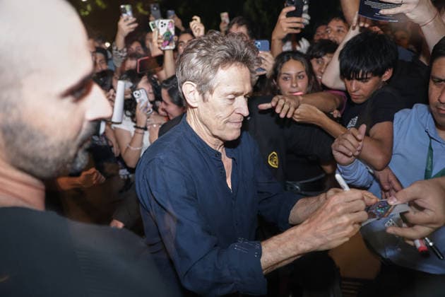 US actor Willem Dafoe in Buenos Aires BUENOS AIRES, ARGENTINA – JANUARY 31: US actor Willem Dafoe signs autographs at the premiere of the film The Souffleur at the Malba Museum in Buenos Aires, Argentina, on January 31, 2026. Dafoe presented the low-budget independent film directed by Argentine filmmaker Gastón Solnicki during the screening held at the Museum of Latin American Art of Buenos Aires (Malba), which was attended by members of Argentina’s artistic community and fans. Luciano Gonzalez Anadolu Buenos Aires Argentina. Editorial use only. Please get in touch for any other usage.  Copyright: x2026xAnadoluxLucianoxGonzalezx
