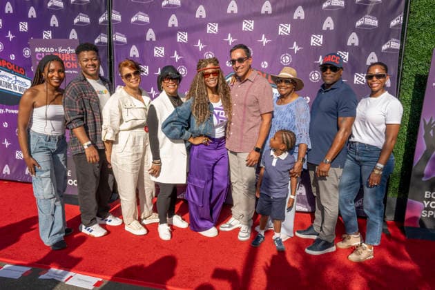 January 31, 2026, Los Angeles, California, USA: (L-R) ASHLEE SAUCEDO, KIMARI JONES, META JONES, KITO JONES, KWANZA JONES, JOSo° E. FELICIANO, MRS. DOROTHY JONES, HERU JONES, MAHIRI JONES and ELAN JONES attend The Apollo x Kwanza Jones Presents Culture In Motion. Los Angeles USA - ZUMAb173 20260131_aap_b173_025 Copyright: xBillyxBennightx