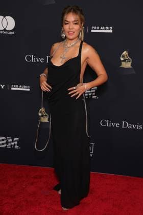 LOS ANGELES, CALIFORNIA - JANUARY 31: Karol G at The GRAMMY Salute to Industry Icons Honoring Avery Lipman & Monte Lipman on January 31, 2026 in Los Angeles, California Copyright: xAdMedia MediaPunchx