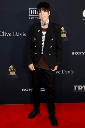 Diane Warren arrives on the red carpet for the Pre-Grammy Gala on the eve of the 68th Annual Grammy Awards in Los Angeles on Saturday, January 31, 2026.  LAP20260131942 CAROLINExBREHMAN