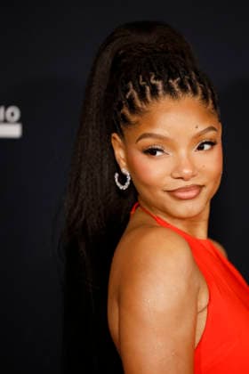 Halle Bailey arrives on the red carpet for the Pre-Grammy Gala on the eve of the 68th Annual Grammy Awards in Los Angeles on Saturday, January 31, 2026.  LAP20260131958 CAROLINExBREHMAN