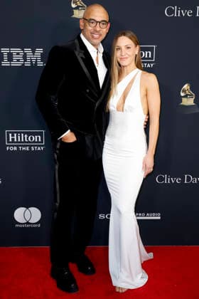 Harvey Mason Jr. and Britt Mason arrive on the red carpet for the Pre-Grammy Gala on the eve of the 68th Annual Grammy Awards in Los Angeles on Saturday, January 31, 2026.  LAP20260131991 CAROLINExBREHMAN