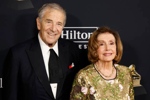 Paul Pelosi and Nancy Pelosi arrive on the red carpet for the Pre-Grammy Gala on the eve of the 68th Annual Grammy Awards in Los Angeles on Saturday, January 31, 2026.  LAP20260131999 CAROLINExBREHMAN