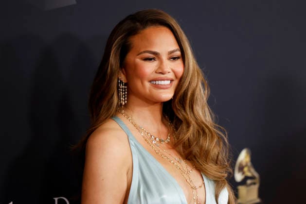 Chrissy Teigen arrives on the red carpet for the Pre-Grammy Gala on the eve of the 68th Annual Grammy Awards in Los Angeles on Saturday, January 31, 2026.  LAP202601311062 CAROLINExBREHMAN