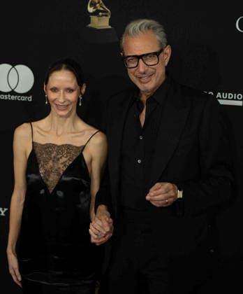 January 31, 2026, Beverly Hills, California, United States: Emilie Livingston and Jeff Goldblum arrive on the red carpet of the Pre-Grammy Gala at the The Beverly Hilton hotel in Beverly Hills California on Jan. 31, 2026. Beverly Hills United States - ZUMAt169 20260131_zep_t169_003 Copyright: xConnorxTerryx