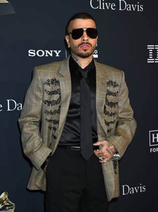 Pre-GRAMMY Gala 2026 Rauw Alejandro arriving to the 2026 Pre-GRAMMY Gala held at the Beverly Hilton Hotel on January 31, 2026 in Beverly Hills, Ca. Beverly Hills Beverly Hilton Hotel California USA Copyright: xTammiexArroyox xAFF-USA.comx