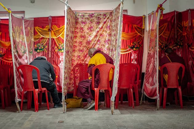 Tibetan exiles vote in the preliminary election for the Tibetan government-in-exile DHARAMSHALA, INDIA - FEBRUARY 01: People head to the polls to cast their vote in the preliminary election for the Tibetan government-in-exile, in Dharamshala, India on February 01, 2026. The polls, organised by the Central Tibetan Administration, take place in the town that serves as the headquarters of the Dalai Lama and the Tibetan exile government. Yousuf Sarfaraz Anadolu Dharamshala India. Editorial use only. Please get in touch for any other usage.  Copyright: x2026xAnadoluxYousufxSarfarazx