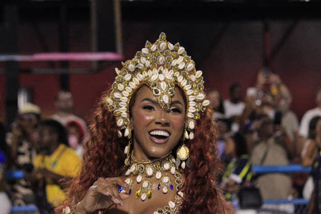 RIO DE JANEIRO, RJ - 01.02.2026: SEGUNDO DIA DE ENSAIOS TÃ CNICOS ESPECIAL - The drum queen, Mayara Lima, during the technical rehearsal of Paraiso do Tuiuti this Saturday (31), at MarquÃªs de Sapucai. x2878072x  CarlosxEliasxJunior