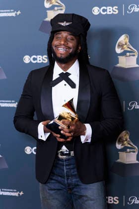 February 1, 2026, Los Angeles, California, USA: Shaboozey at the 68th Annual Grammy Awards press room on Sunday February 1, 2026 at Crypto.com Arena in Los Angeles, California. ARIANA RUIZ PI Los Angeles USA - ZUMAp124 20260201_zaa_p124_018 Copyright: xArianaxRuizx