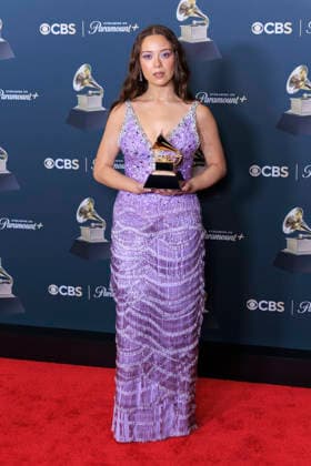 February 1, 2026, Los Angeles, California, USA: Laufey at the 68th Annual Grammy Awards press room on Sunday February 1, 2026 at Crypto.com Arena in Los Angeles, California. ARIANA RUIZ PI Los Angeles USA - ZUMAp124 20260201_zaa_p124_044 Copyright: xArianaxRuizx