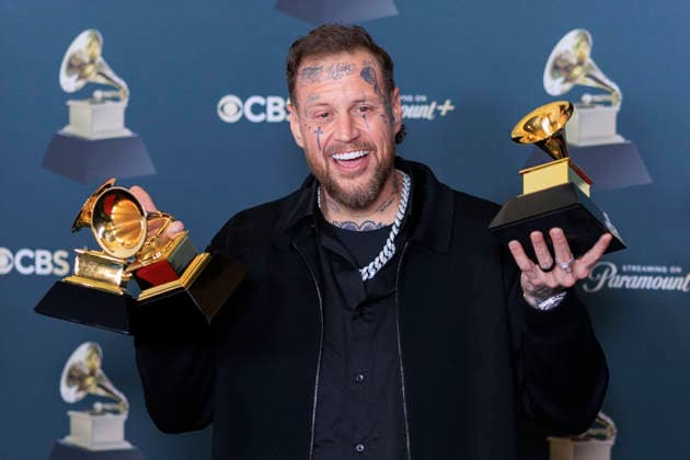 February 1, 2026, Los Angeles, California, USA: Jelly Roll at the 68th Annual Grammy Awards press room on Sunday February 1, 2026 at Crypto.com Arena in Los Angeles, California. ARIANA RUIZ PI Los Angeles USA - ZUMAp124 20260201_zaa_p124_182 Copyright: xArianaxRuizx