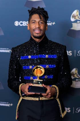 February 1, 2026, Los Angeles, California, USA: Jon Batiste at the 68th Annual Grammy Awards press room on Sunday February 1, 2026 at Crypto.com Arena in Los Angeles, California. ARIANA RUIZ PI Los Angeles USA - ZUMAp124 20260201_zaa_p124_336 Copyright: xArianaxRuizx