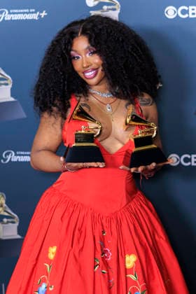 February 1, 2026, Los Angeles, California, USA: SZA at the 68th Annual Grammy Awards press room on Sunday February 1, 2026 at Crypto.com Arena in Los Angeles, California. ARIANA RUIZ PI Los Angeles USA - ZUMAp124 20260201_zaa_p124_377 Copyright: xArianaxRuizx