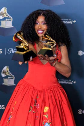 February 1, 2026, Los Angeles, California, USA: SZA at the 68th Annual Grammy Awards press room on Sunday February 1, 2026 at Crypto.com Arena in Los Angeles, California. ARIANA RUIZ PI Los Angeles USA - ZUMAp124 20260201_zaa_p124_380 Copyright: xArianaxRuizx