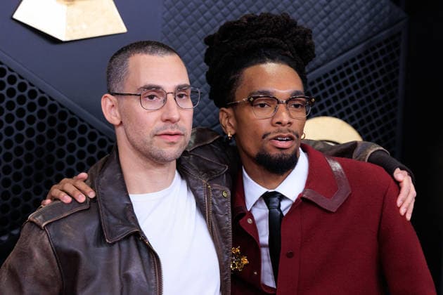 February 1, 2026, Los Angeles, California, USA: (L-R) Jack Antonoff and Ruchaun Akers on the red carpet of the 68th Annual Grammy Awards on Sunday February 1, 2026 at Crypto.com Arena in Los Angeles, California. JAVIER ROJAS PI Los Angeles USA - ZUMAp124 20260201_zaa_p124_517 Copyright: xJavierxRojasx